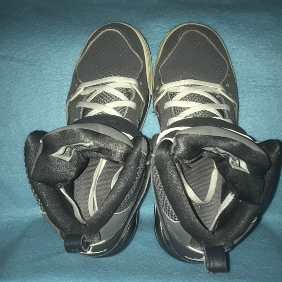 JORDAN AIR high top cool gray flights lace up safety straps vintage EUC size 6 - Picture 4 of 8